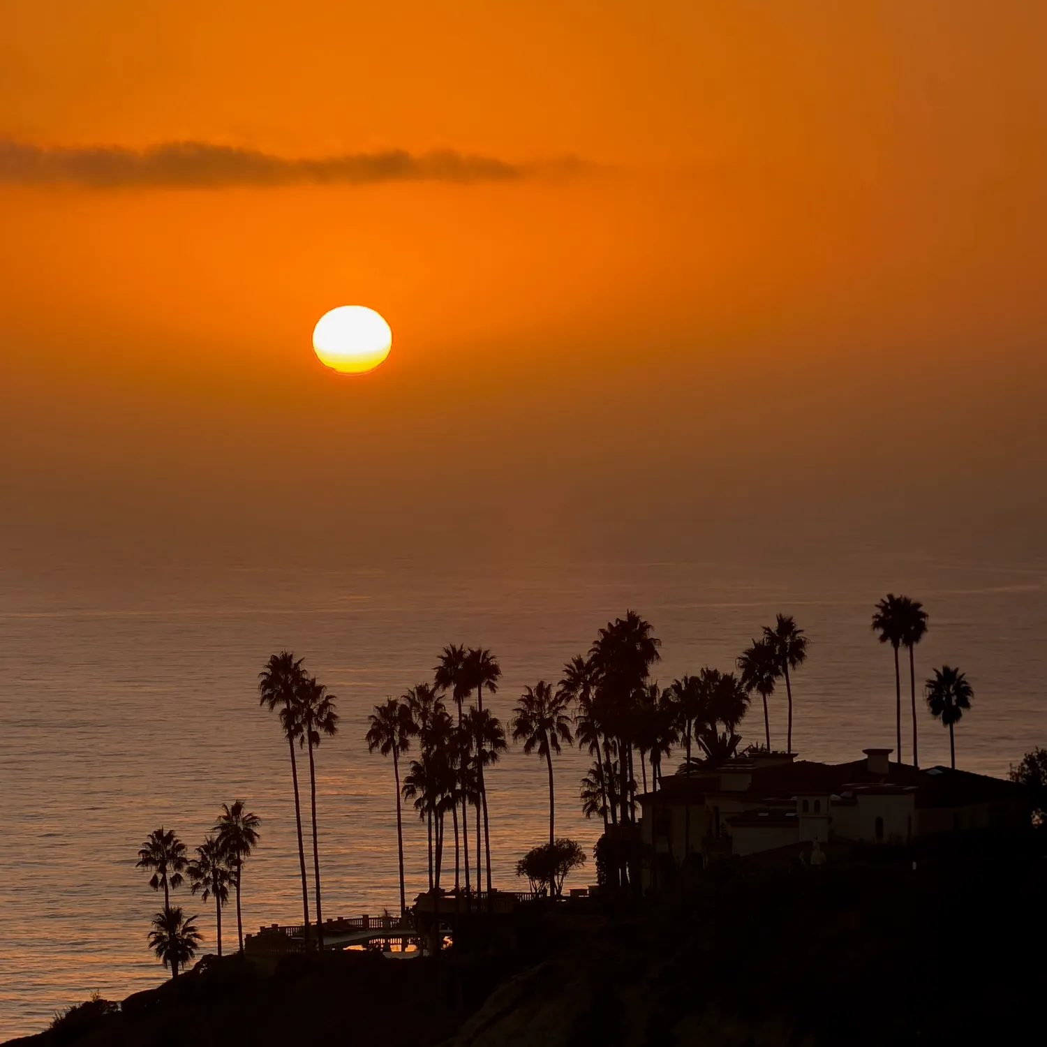 San Diego coastline at sunset