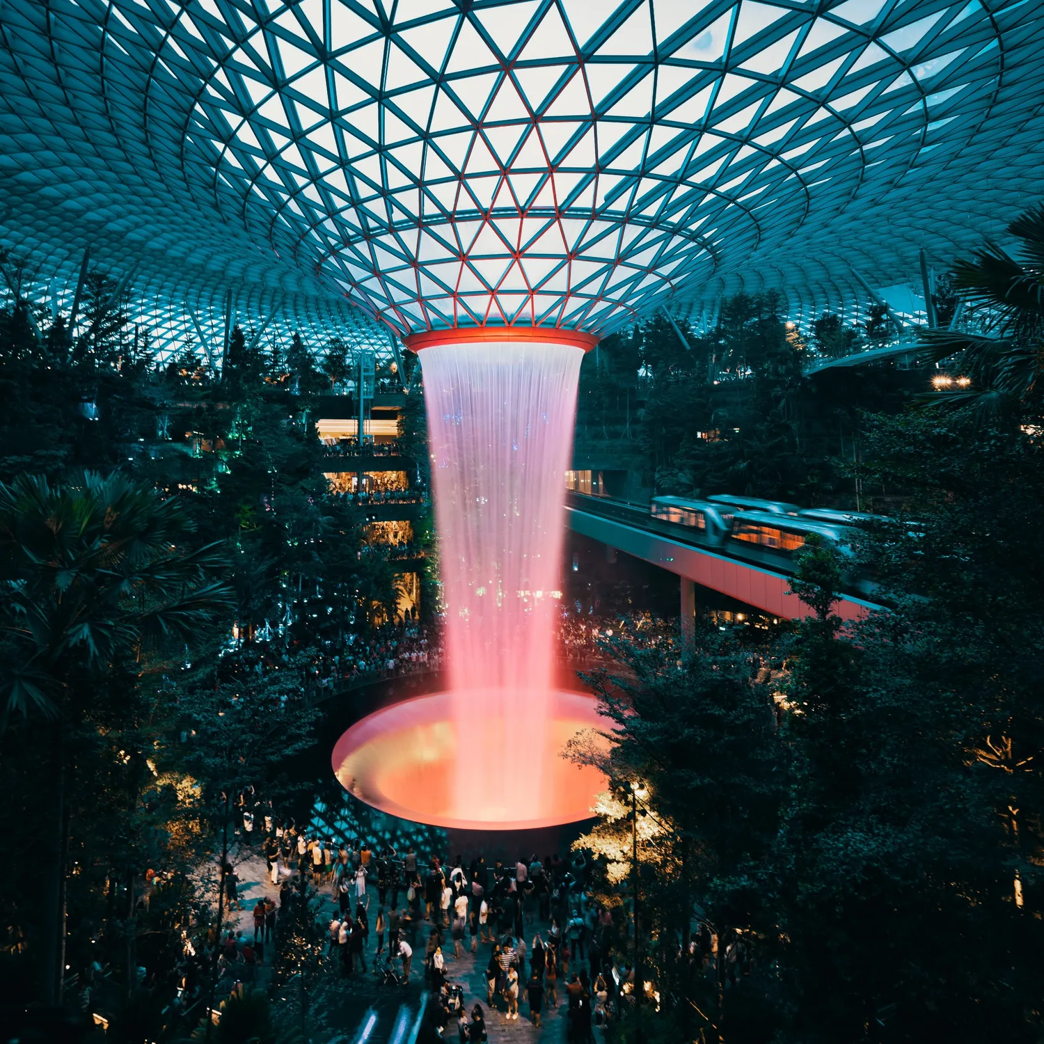 Singapore Jewel Indoor Waterfall